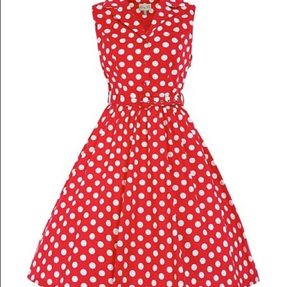 Red Polka dot Lindy Bop Matilda dress